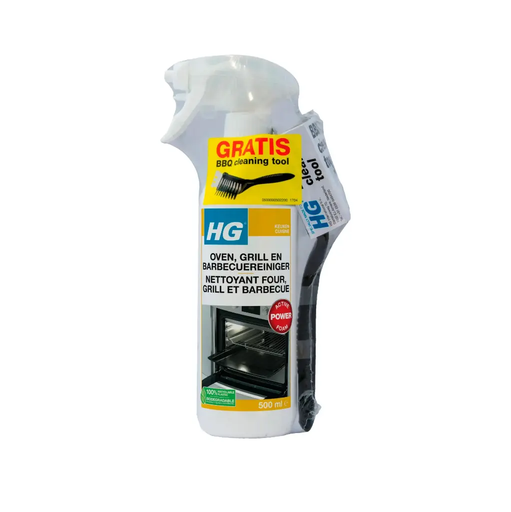 HG BARBECUEREINIGER 0.5L + GRATIS BBQ BORSTEL