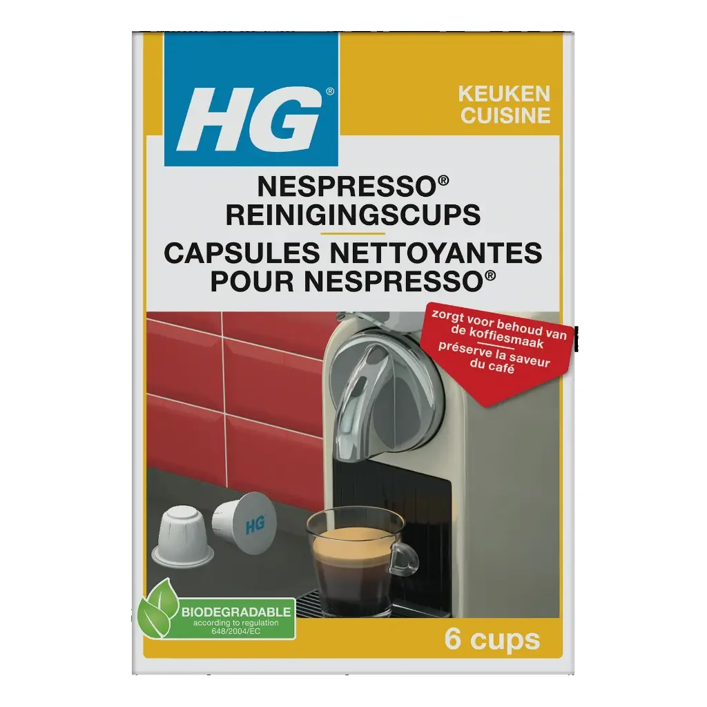 HG REINIGINGSCUPS VOOR NESPRESSO 6ST