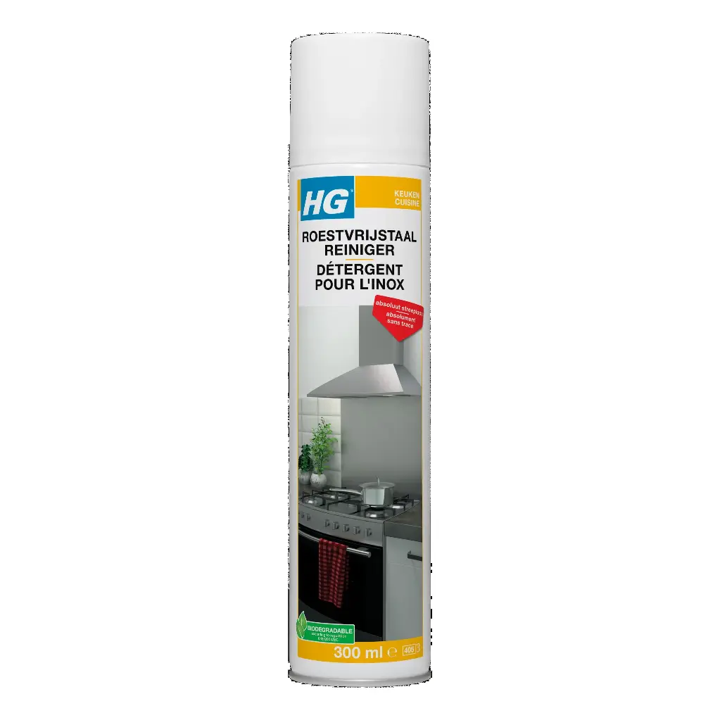 HG ROESTVRIJSTAAL REINIGER 300ML