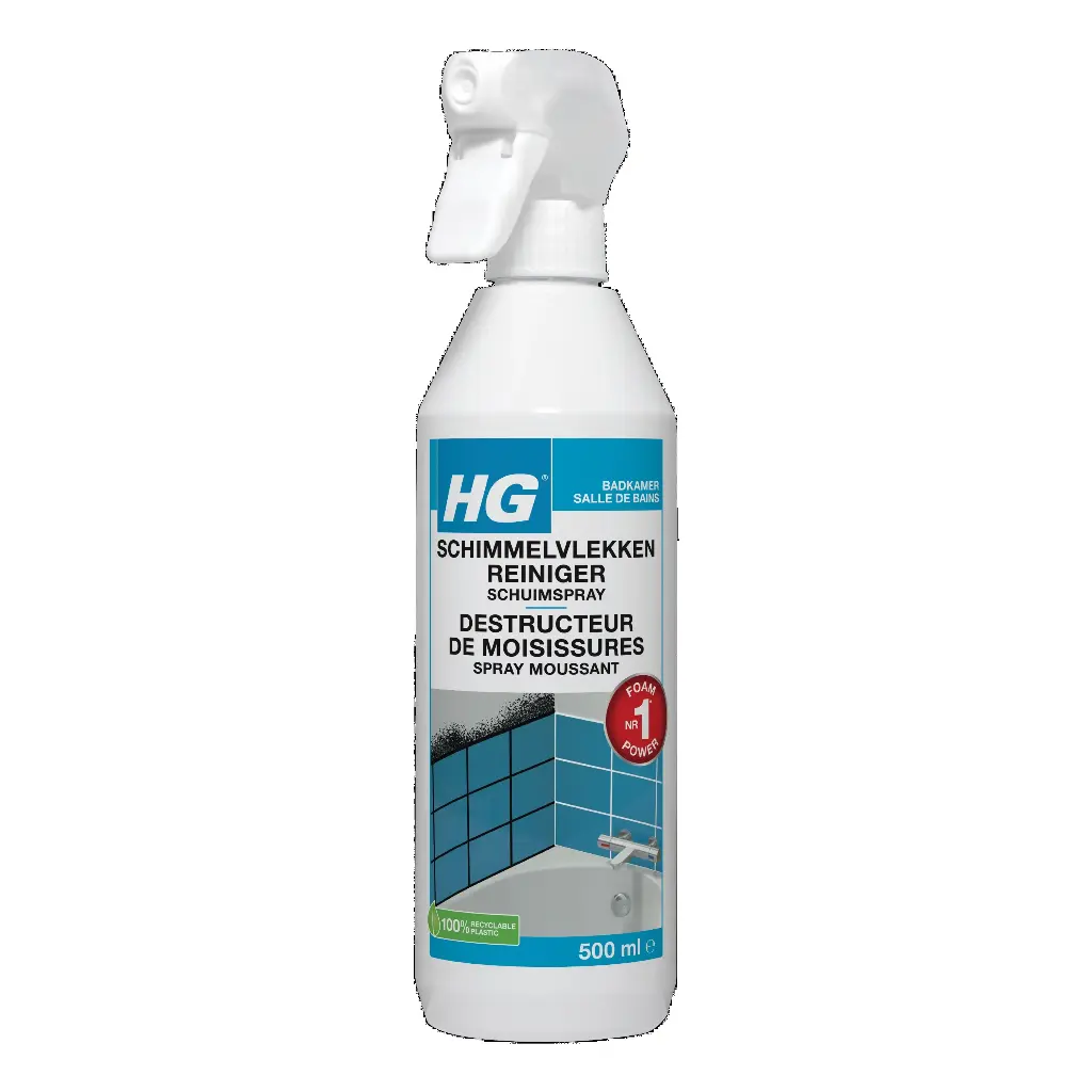 HG SCHIMMELVLEKKENREINIGER SCHUIMSPRAY 0.5L