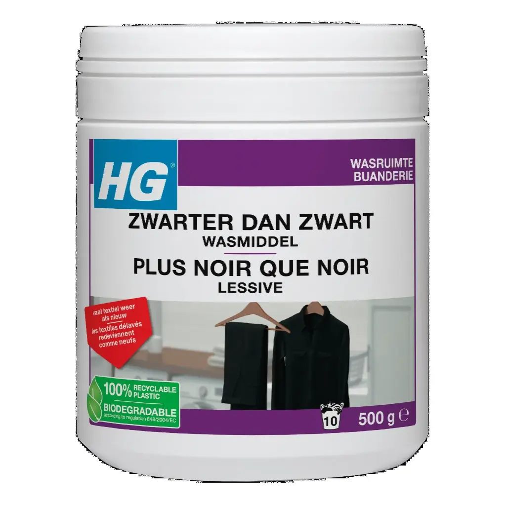 HG WASMIDDEL ZWARTER-DAN-ZWART 500GR -S- *****