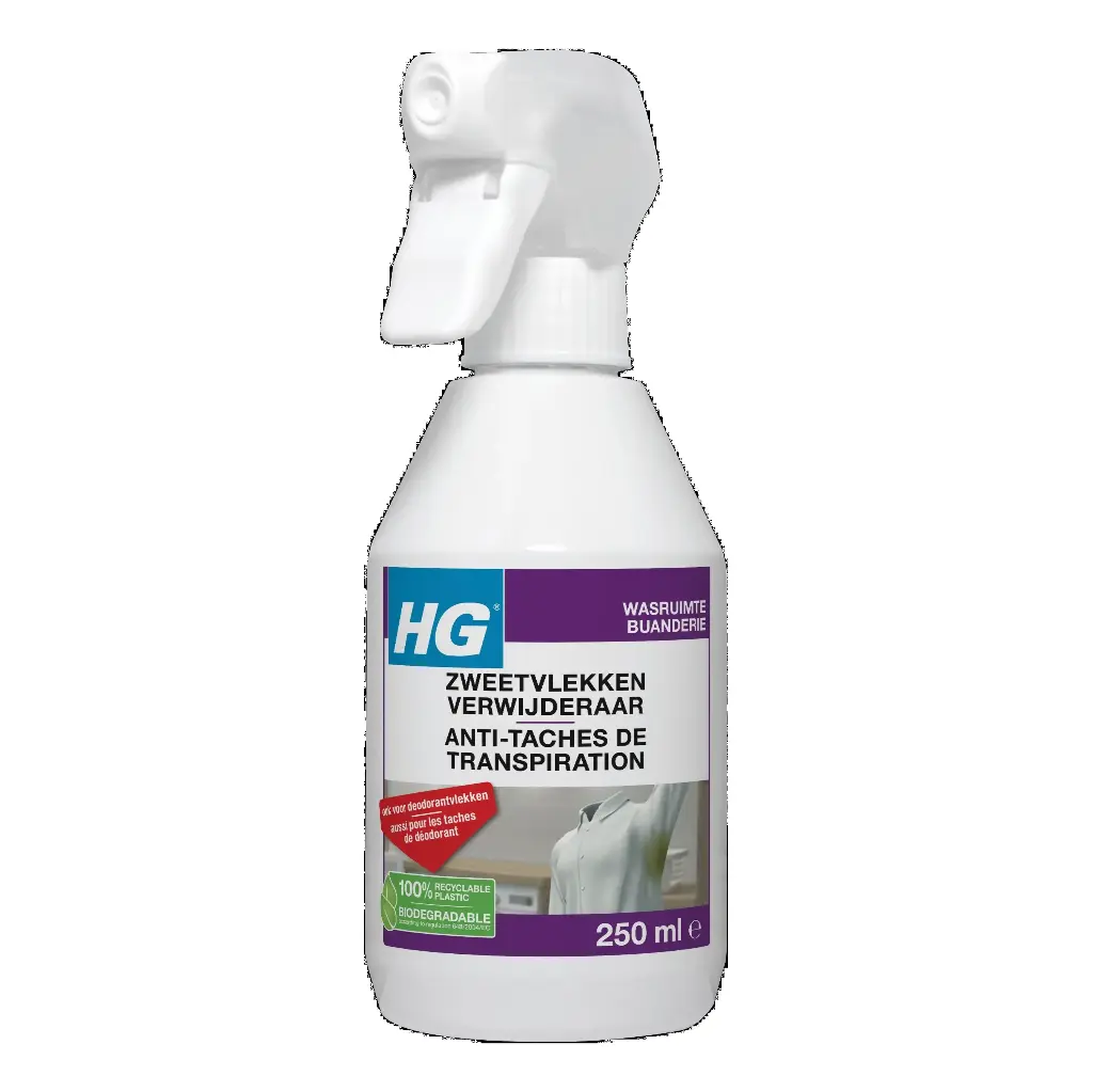 HG ZWEET & DEODORANT VLEKKENVERWIJDERAAR 250ML