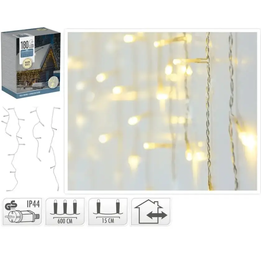 KVL BUI IJSLICHT SN:TRANSP. 6M 180LED