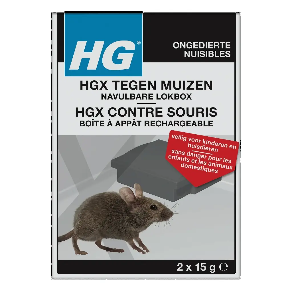 HGX TEGEN MUIZEN NAVULBARE LOKBOX 2X15GR
