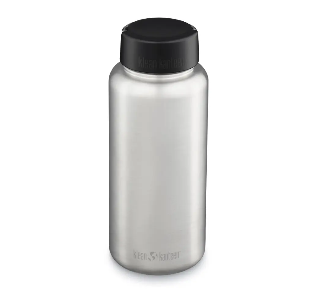 KLEAN KANTEEN DRINKFLES 1182ML CLASSIC BRUSHED STEEL M/RINGDOP