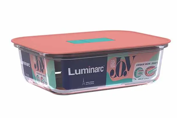 UNIQUE VOORRAADDOOS RH 104CL GLAS M/DEKSEL KUNSTSTOF ROOS