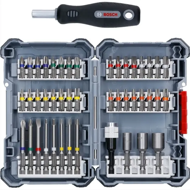 SCHROEFBITSET 44 DELIG + HANDVAT BOSCH
