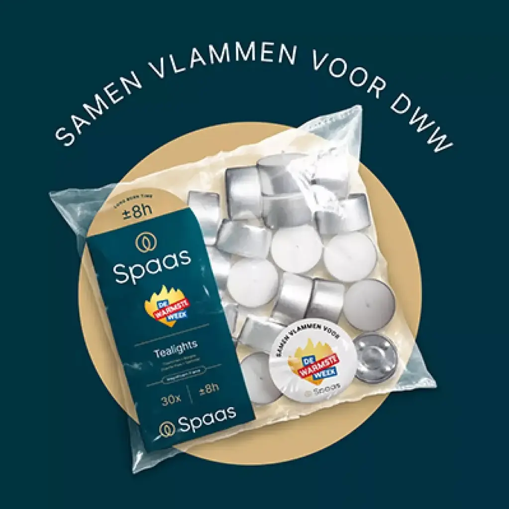 SPAAS THEELICHT +/-8U BRANDTIJD WARMSTE WEEK S/30
