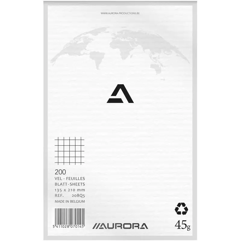 KLADBLOK A5 GERUIT 200VEL 210X135MM GERECYCLEERD