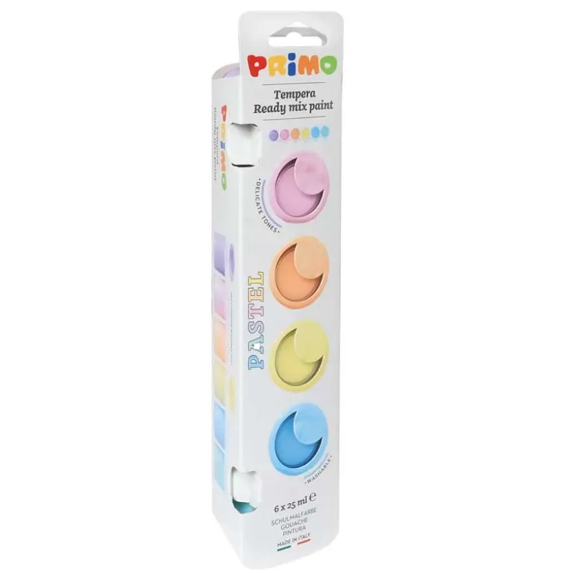 PRIMO PLAKKAATVERF 6X25ML READY MIX PASTEL