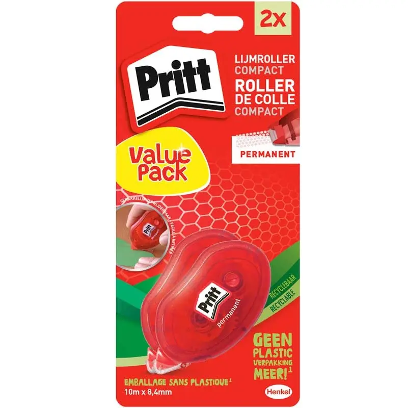 PRITT LIJM ROLLER COMPACT 8.4MM 2X10M