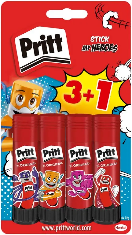 PRITT STICK 22GR. 3+1 GRATIS