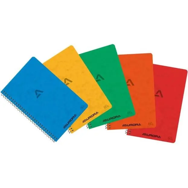 SCHRIFT SPIRAAL KARTON COVER GERUIT 10.5X16CM 60 VEL KLEUR ASS5