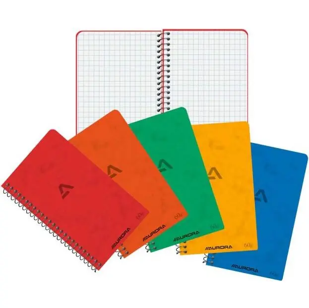 SCHRIFT SPIRAAL KARTON COVER GERUIT 9X14CM 50 VEL KLEUR ASS5