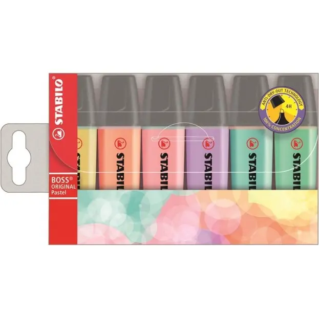 STABILO BOSS MARKEERSTIFTEN ORIGINAL PASTEL S/6