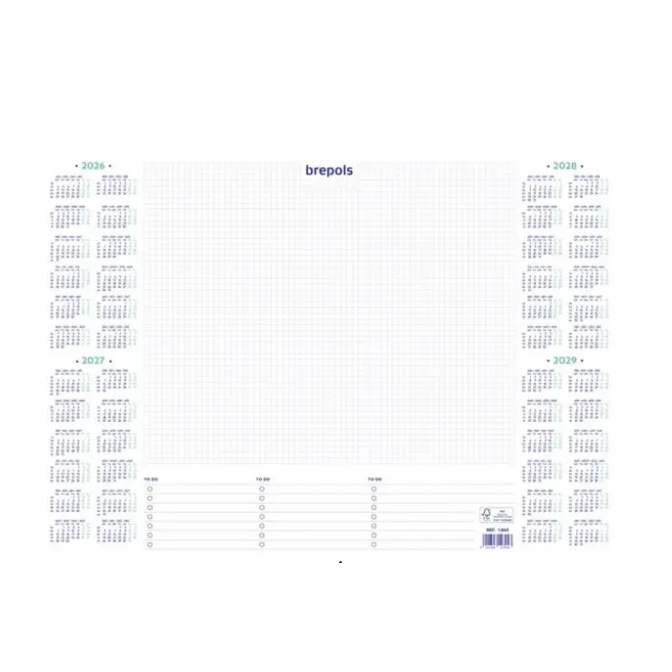 BREPOLS BUREAU ONDERLEGBLOK 4TALIG 500X350MM WIT