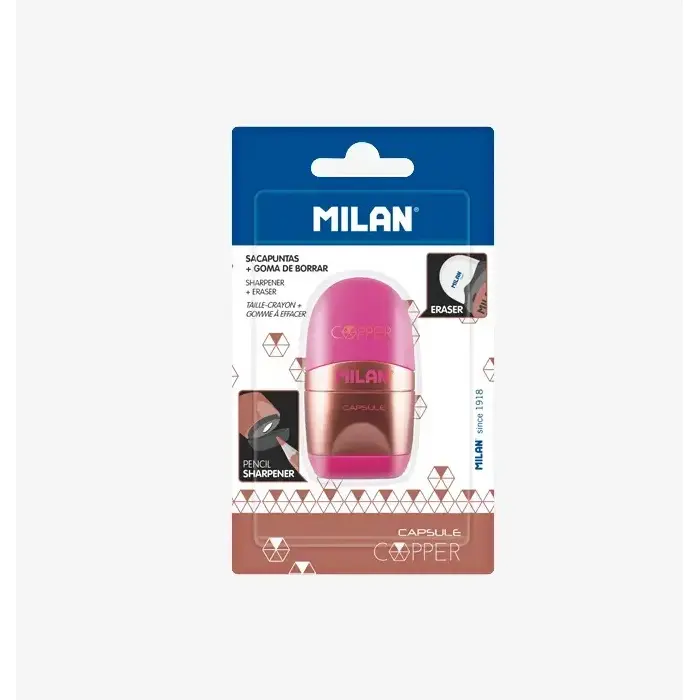 MILAN POTLOODSLIJPER M/GOM & OPVANGBAKJE KOPER/ROOS