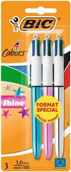 BIC 4KLEURENBALPEN SHINE S/3