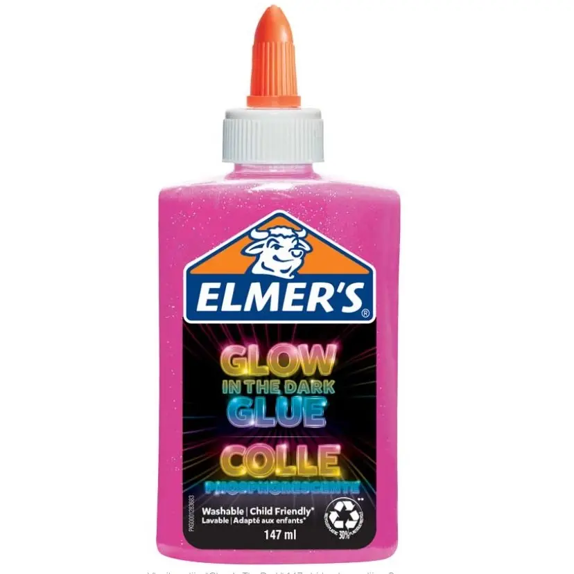 ELMERS VLOEIBARE LIJM GLOW IN THE DARK 147ML ROOS