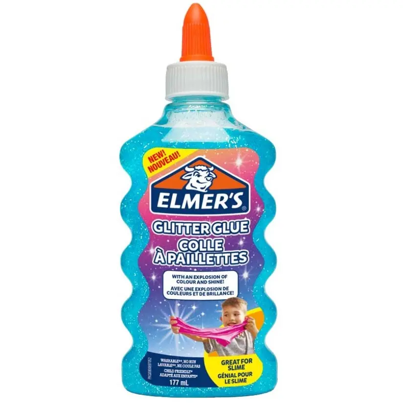 ELMERS GLITTERLIJM VLOEIBAAR 177ML BLAUW