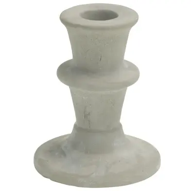 KANDELAAR GRIJS ROND CEMENT