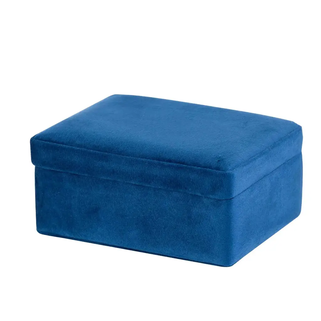 JUWELENDOOS VELVET 19X12XH7.5CM PETROL -F-