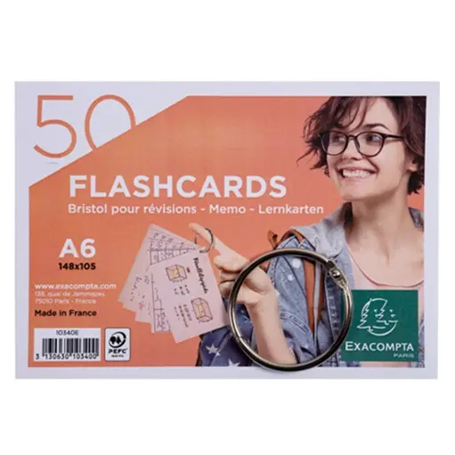 EXACOMPTE FLASHCARDS BRISTOL GELIJND S/50