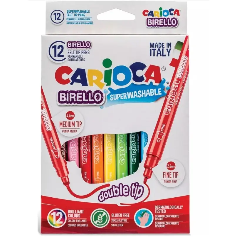 CARIOCA BIRELLO VILTSTIFTEN M/DUBBELE PUNT S/12