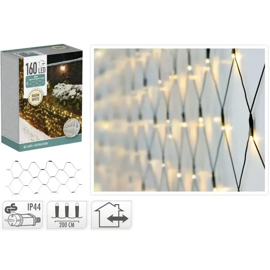 KVL BUI NETVERLICHTING SN:GROEN 2X1M 160LED