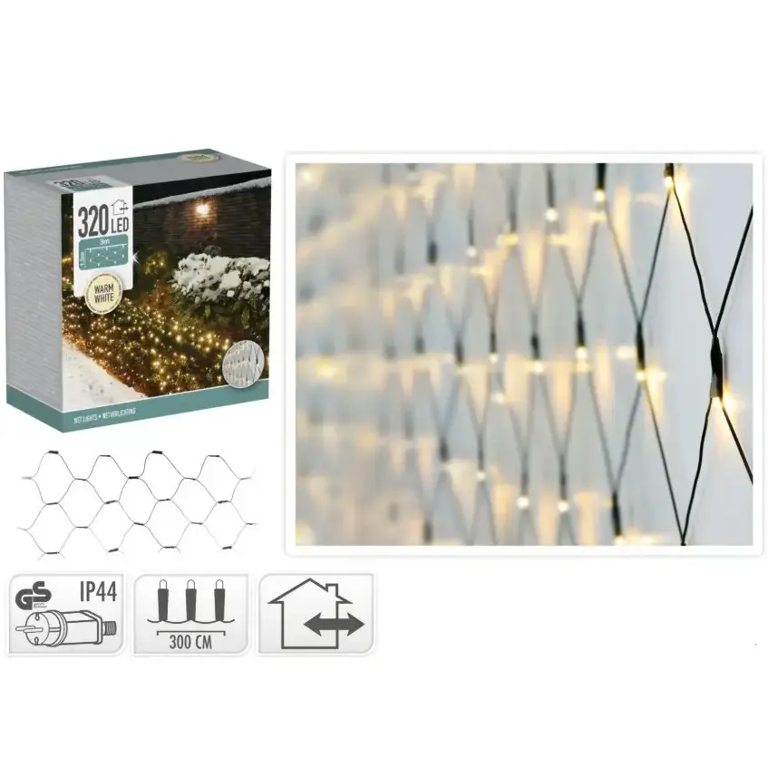KVL BUI NETVERLICHTING SN:GROEN 3X1.5M 320LED
