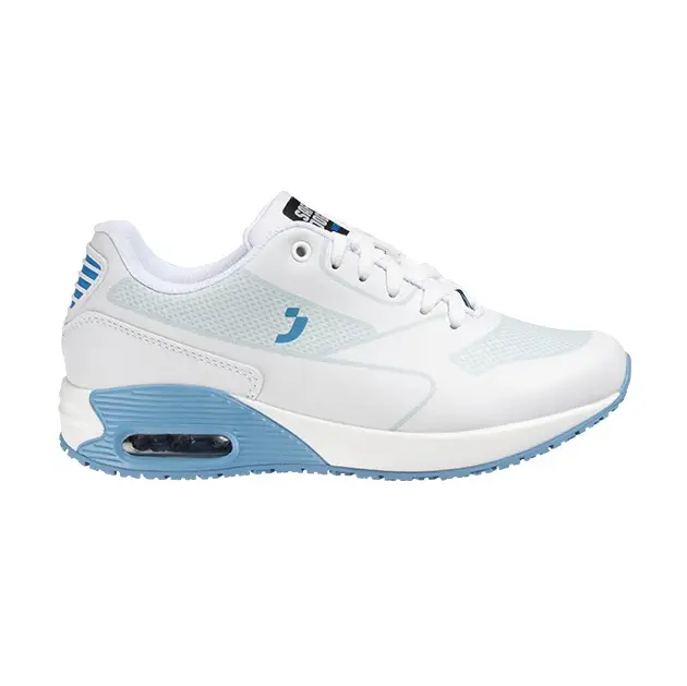 WERKSCHOEN DAMES ELA WIT/L.BLAUW