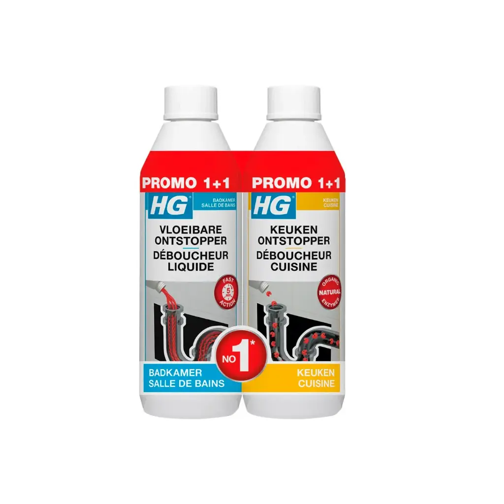 HG VLOEIBARE ONTSTOPPER 500ML+ KEUKEN ONTSTOPPER 500ML