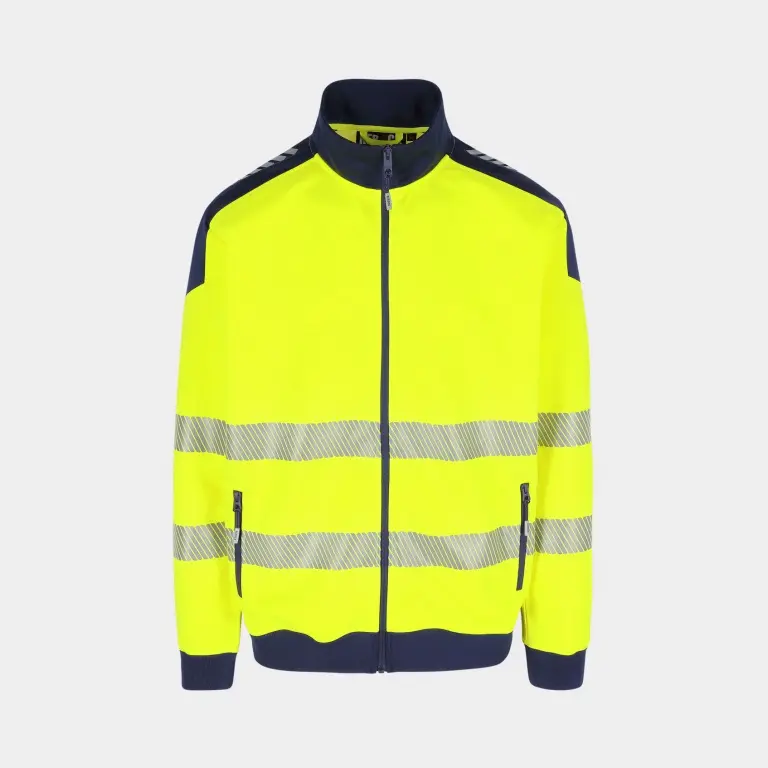 HEROCK SWEATER INIGO HI-VIS GEEL/MARINE