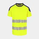 HEROCK T-SHIRT ELIPS HI-VIS GEEL/MARINE