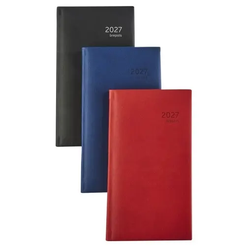 AGENDA OPTIVISION POCKET 9X16CM ZWART/BLAUW/ROOD ASS
