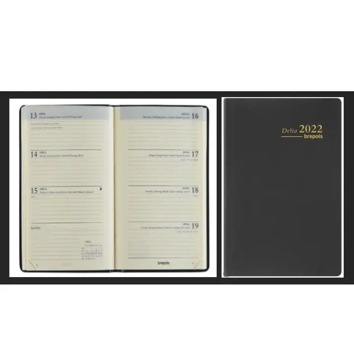 AGENDA DELTA SOEPEL GENAAID 8.1X12CM ZWART