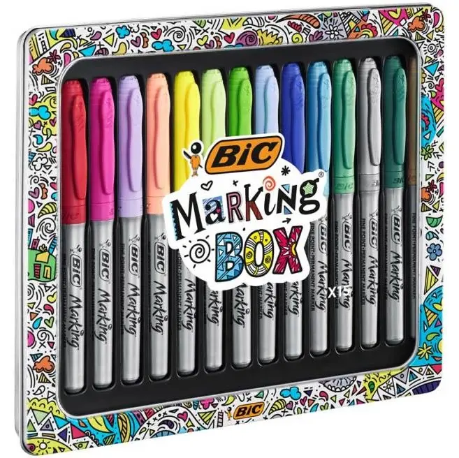 BIC MARKEERSTIFTEN 15STUKS -LOT-
