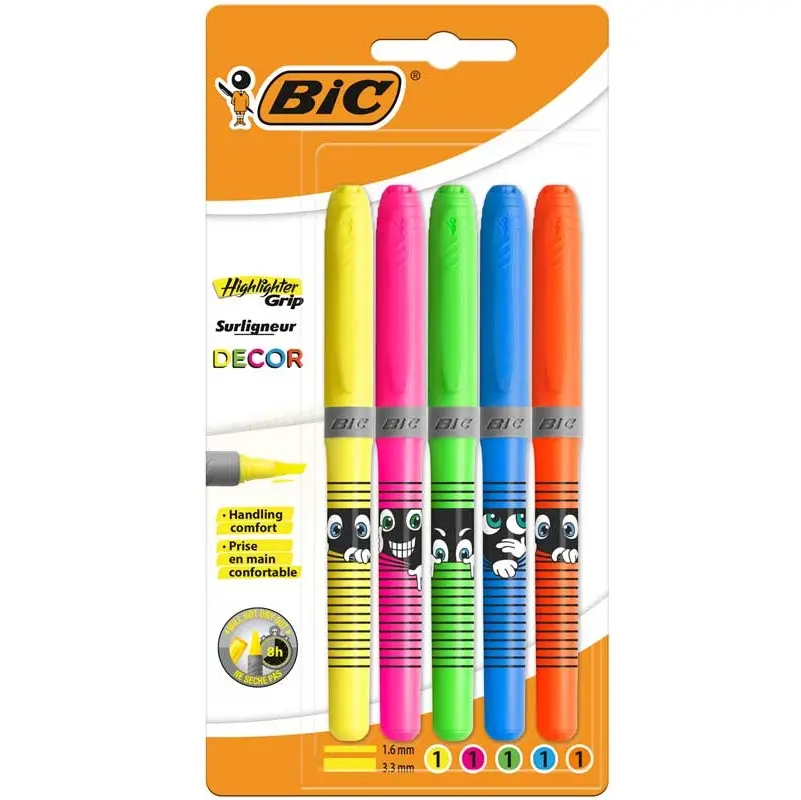 BIC MARKEERSTIFTEN GRIP S/5 -LOT-