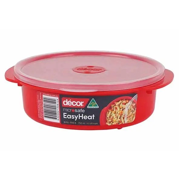 DECOR BEWAARDOOS 750ML RO D20.5XH6.4CM ROOD