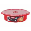DECOR BEWAARDOOS 750ML RO D20.5XH6.4CM ROOD -F-