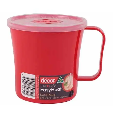 DECOR SOEPBEKER 450ML M/HV 10.7XH10.6CM ROOD