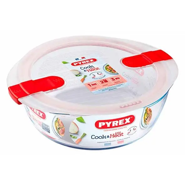 PYREX COOK & HEAT OVENSCHOTEL 2.3L DEKSEL KUNSTSTOF