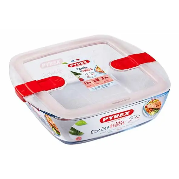 PYREX COOK & HEAT OVENSCHOTEL VK 2.2L DEKSEL KUNSTSTOF