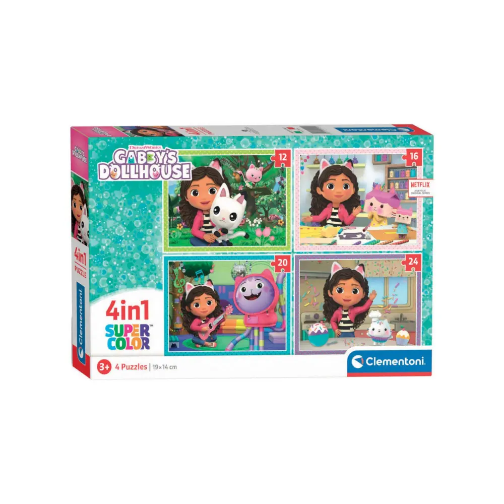 PUZZEL CLEMENTONI 4IN1 GABBY'S DOLLHOUSE