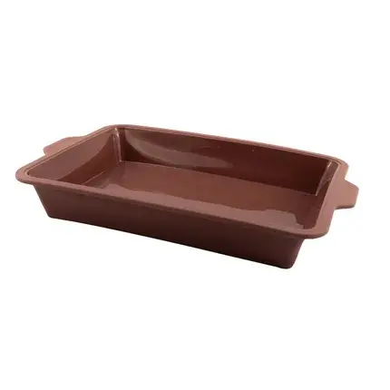 PV TAARTVORM SILICONE RH 34X24X6CM VINTAGE MAROON
