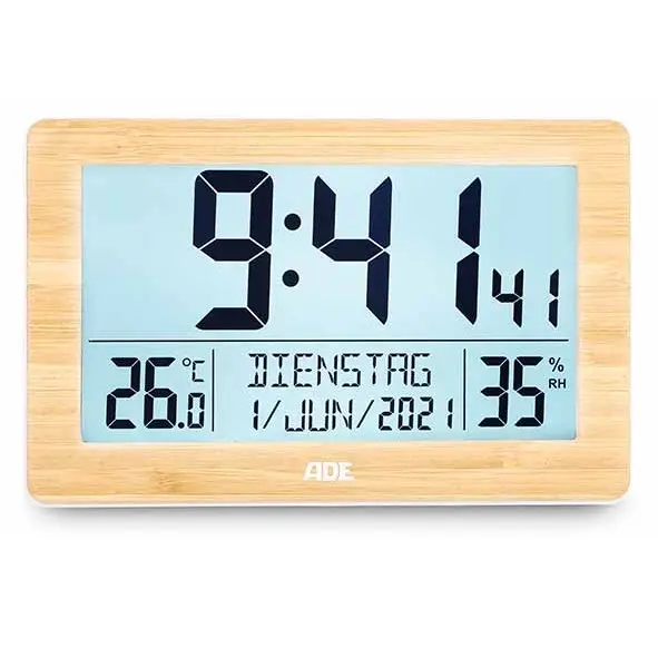 ADE ALARMKLOK DIGITAAL XL RADIOGESTUURD BAMBOE (IN.2AA)