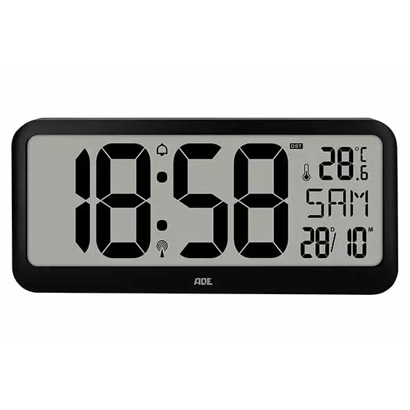 ADE ALARMKLOK DIGITAAL XXL RADIOGESTUURD ZWART (IN.4AA)