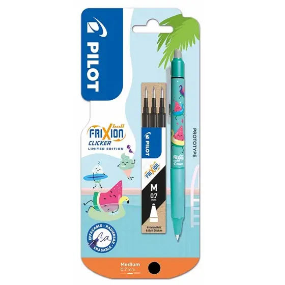 PILOT FRIXION CLICKER BALL 1PEN + 3VULLINGEN FANCY POOL PARTY