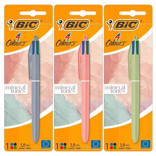 BIC 4KLEURENBALPEN MINERAL MEDIUM 1MM KLEUR ASS3