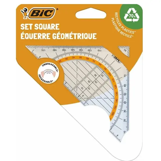 BIC GEODRIEHOEK GEOMETRIC 14CM/45°